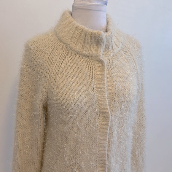 Free People Cream Fuzzy Cardigan Sweater - Picture 4 of 8